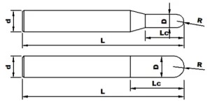 Cylindrical object technical drawing
